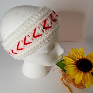 Crochet baseball ⚾️ ear warmer stretchy hair band